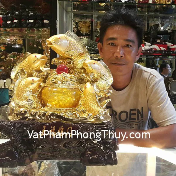 Anh Cường - khách hàng mua tượng cá chép vàng A188
