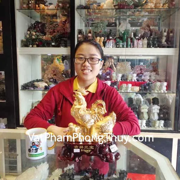 Chị Ni - khách hàng mua Gia đình gà trên tiền-Cát tường tam bảo G009A