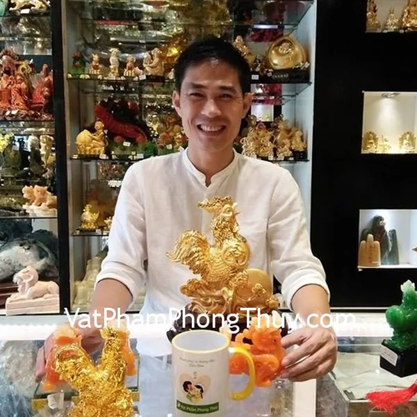 Anh Huy - khách hàng mua tượng tỳ hưu cam H147G, gà vàng ngân bảo G075A, gà túi tiền G076A và gà vàng như ý G077A
