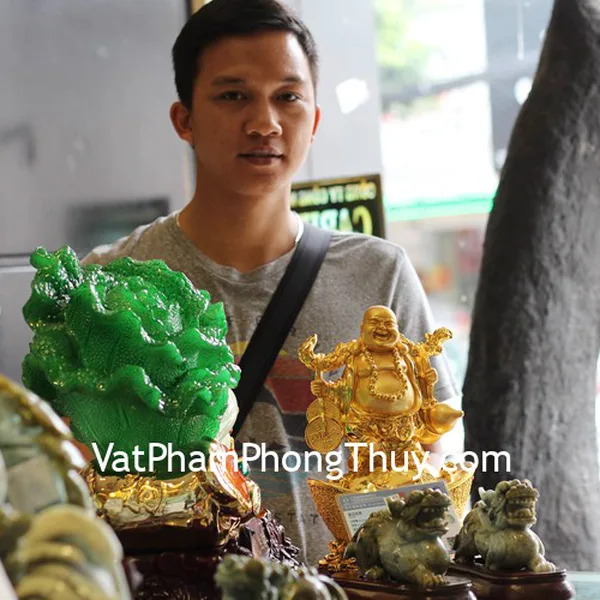 Anh Phước - Khách hàng mua Tỳ Hưu phỉ thúy DL113, bắp cải tài lộc K180M và Phật Di Lạc G148A