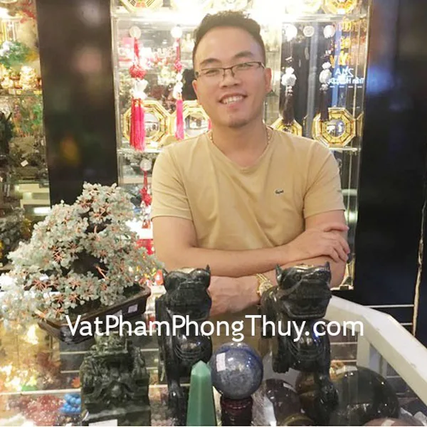 Anh Thông- khách hàng mua tỳ hưu độc ngọc Hồ Nam lớn THDN-L, quả cầu đá thanh kim GM149-s2-4102 và ấn rồng đá lam ngọc