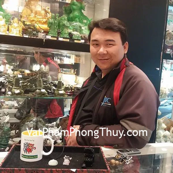 Anh Lâm - khách hàng mua tượng tỳ hưu Gm009, Phật bản mệnh phỉ thúy S6508 và móc khóa tỳ hưu S6018