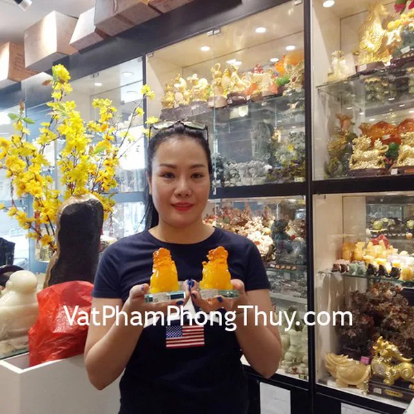 Chị Thanh - khách hàng mua cặp tỳ hưu chiêu tài C054A