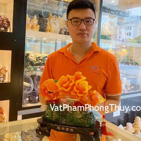 Anh Hồng - Khách hàng mua Mẫu đơn ngọc đỏ như ý trên núi xanh - Liên niên phú quý G118A.