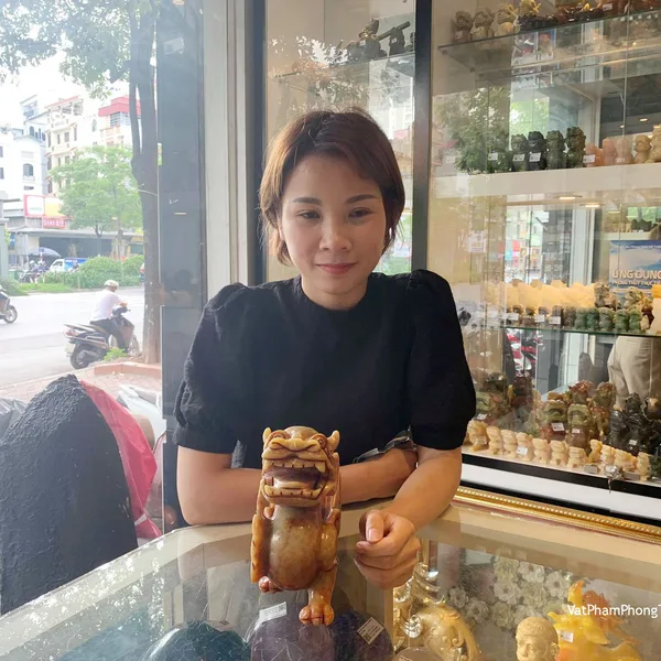 Chị Hòa - Khách hàng mua Tỳ hưu tiêu ngọc đỏ đồng tiền lớn HM022.
