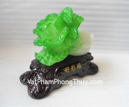 Bắp cải nằm đế gỗ nhỏ - hảo thề đầu (khởi đầu tốt) H200G