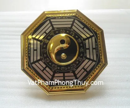 Bát quái âm dương bọc nhôm vàng lớn FK1217