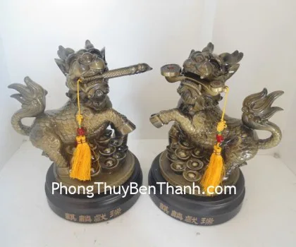 Kỳ lân hiến thụy giả đồng(cặp) Y297
