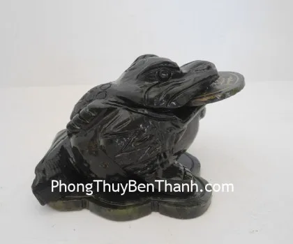 Thiềm thừ vàng kim quanh lá sen vàng - hòa hài sanh tài K139M