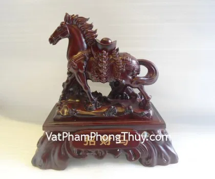 Ngựa gỗ cõng vàng - mã chiêu tài A011