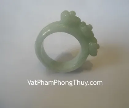 Nhẫn 3 mẫu đơn bản ngọc Myanmar S843