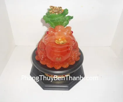 Thiềm thừ vàng kim đế xoay vừa - chiêu tài kim thiềm K144M