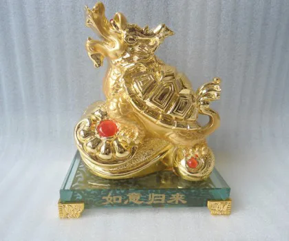Long mã, hồ lô xanh, đế gỗ- Long mã tinh thần E121