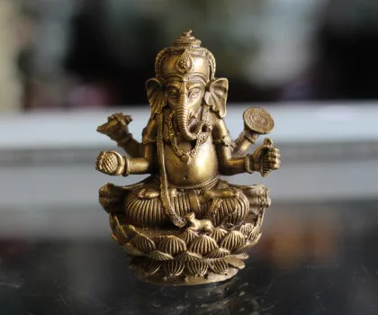 Phật đầu voi đồng D263