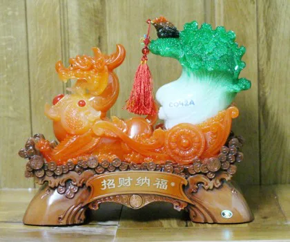 Tỳ hưu cam kéo xe bắp cải có thiềm thừ - Chiêu tài nạp phước C042A