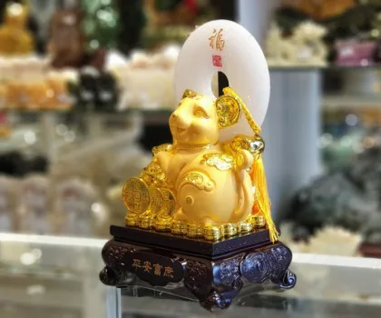 Chuột vàng mặt trăng ngọc - Bình an phú tài TM012