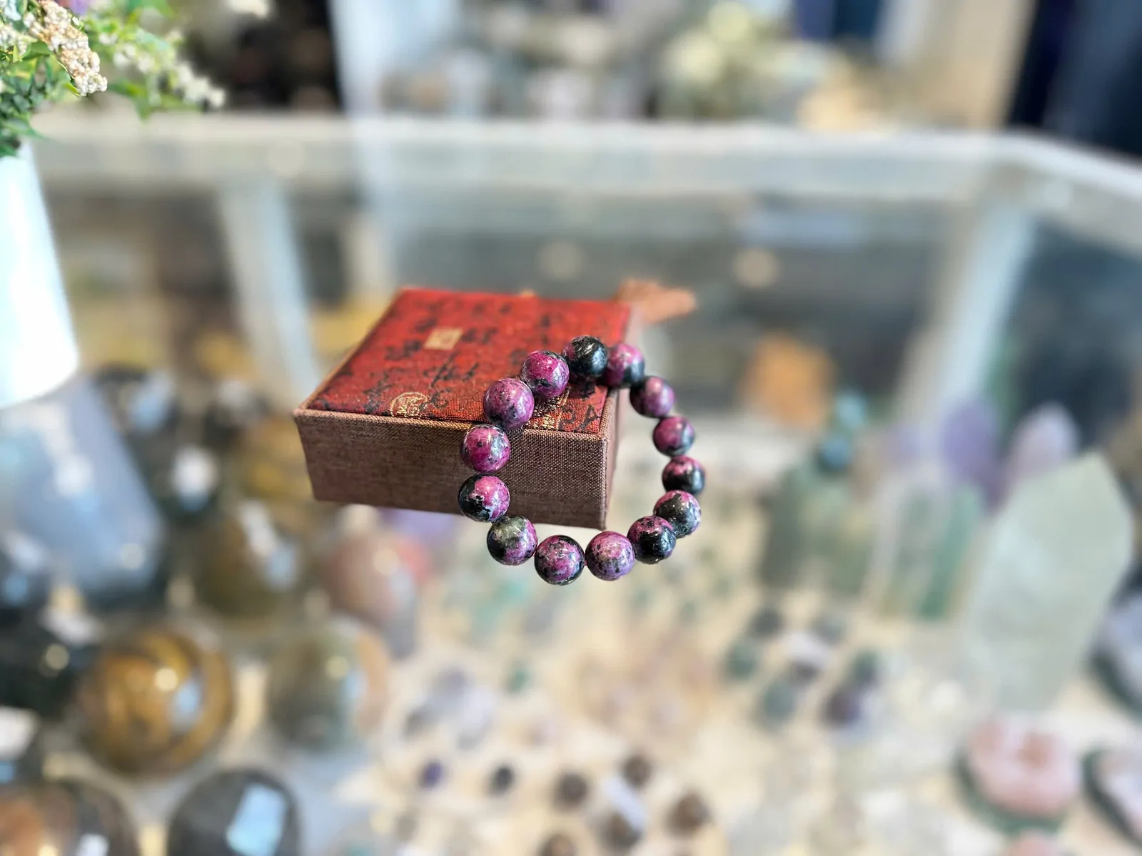 Chuỗi RuBy xanh thẩm đỏ Nam Mỹ 14 hạt (93.3g) S6247-S3-4852