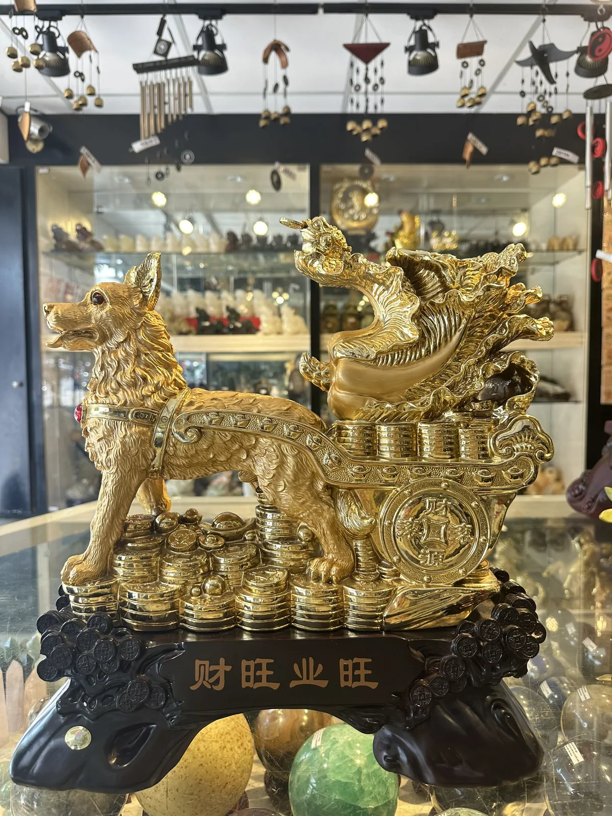 Chó vàng kéo bắp cải - Tài vượng nghiệp vượng C004A
