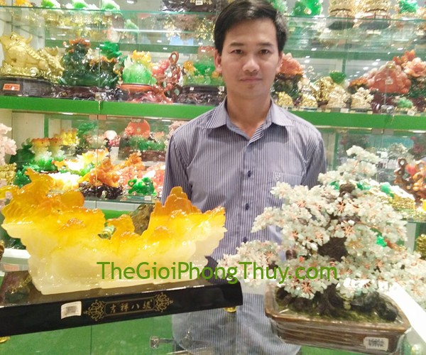 Anh Hà - Khách hàng mua Bát mã ngọc vàng trắng - Cát tường bát tuấn FG115A và Cây tài lộc kiểu mới pháo hoa đông linh FKC072.