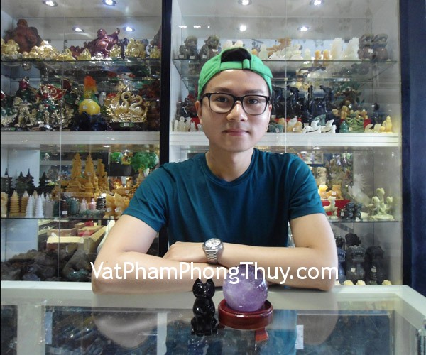 Cô Bích - Khách hàng mua Hồ ly thạch anh đen nhỏ N073