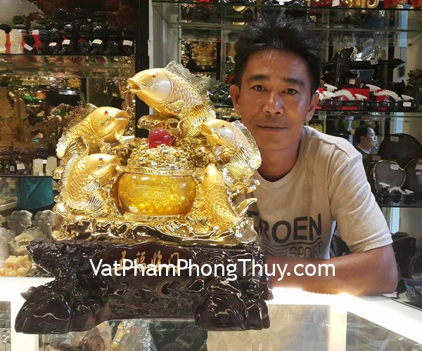 Anh Cường - khách hàng mua tượng cá chép vàng A188
