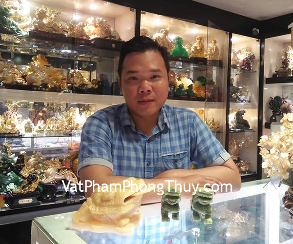 Anh Thụy - khách hàng mua Thiềm thừ hoàng long trung GM021 và Tỳ hưu lam ngọc có bờm GM016